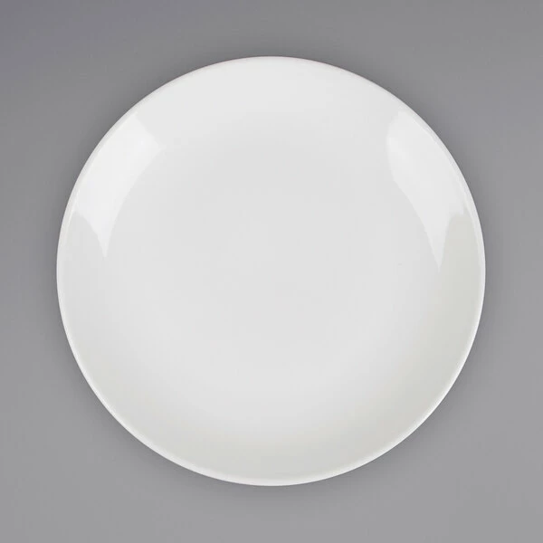 Acopa 12" Round Bright White Coupe Stoneware Plate - 4/Pack 2 Acopa 12" Round Bright White Coupe Stoneware Plate - 4/Pack - Image 2