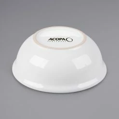 Acopa 10 Oz. Bright White Rolled Edge Stoneware Nappie Bowl - 36/Case -Rak Porcelain shop 2295734