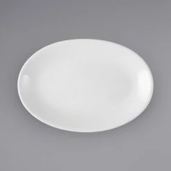 Acopa 13" X 10" Bright White Oval Coupe Stoneware Platter - 4/Pack 7 Acopa 13" X 10" Bright White Oval Coupe Stoneware Platter - 4/Pack -Rak Porcelain shop 2295924