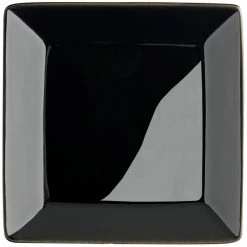 Acopa 4" Glossy Black Square Stoneware Plate - 12/Pack -Rak Porcelain shop 2303455