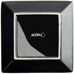 Acopa 6" Glossy Black Square Stoneware Plate - 36/Case 7 Acopa 6" Glossy Black Square Stoneware Plate - 36/Case -Rak Porcelain shop 2303458