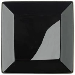 Acopa 6" Glossy Black Square Stoneware Plate - 6/Pack -Rak Porcelain shop 2303459