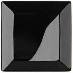 Alternative view of Acopa 7" Glossy Black Square Stoneware Plate - 36/Case