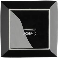Acopa 9 1/4" Glossy Black Square Stoneware Plate - 12/Case -Rak Porcelain shop 2303767
