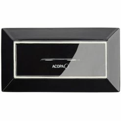 Acopa 10" X 5 1/2" Glossy Black Rectangular Stoneware Platter - 24/Case -Rak Porcelain shop 2304079