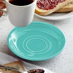 Tuxton CIE-060 Concentrix 6" Island Blue China Saucer - 24/Case