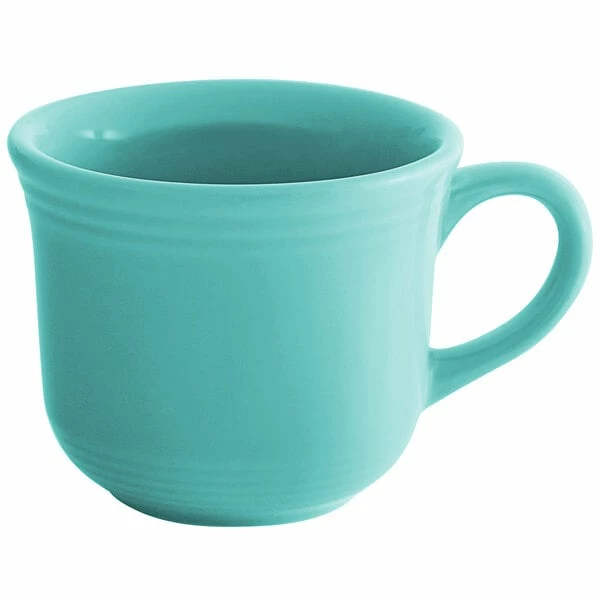 Tuxton CIF-0702 Concentrix 8 Oz. Island Blue Round China Cup - 24/Case 2 Tuxton CIF-0702 Concentrix 8 Oz. Island Blue Round China Cup - 24/Case - Image 2