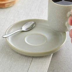 Acopa Pangea 6" Ash Matte Porcelain Saucer - 24/Case -Rak Porcelain shop 2320706