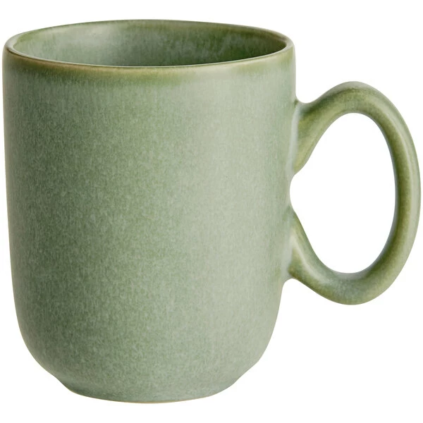 Acopa Pangea 7 Oz. Sage Matte Porcelain Cup - 24/Case 2 Acopa Pangea 7 Oz. Sage Matte Porcelain Cup - 24/Case - Image 2