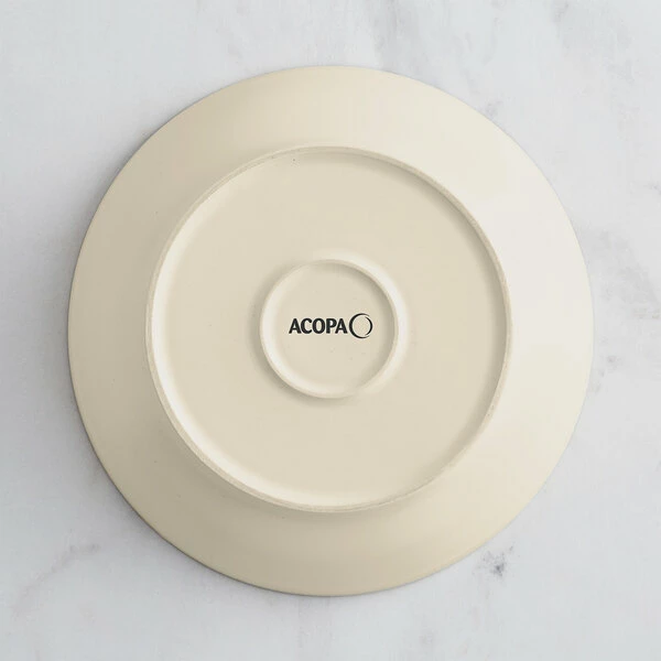 Acopa Embers 48 Oz. Cream White Matte Stoneware Pasta Bowl - 6/Case 3 Acopa Embers 48 Oz. Cream White Matte Stoneware Pasta Bowl - 6/Case - Image 3