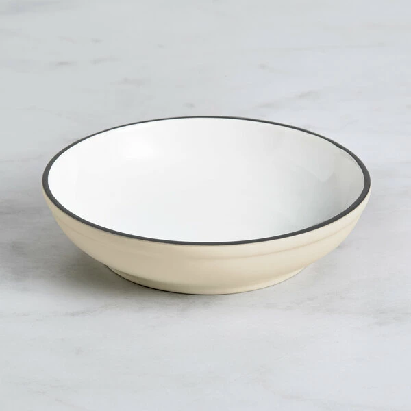 Acopa Embers 32 Oz. Cream White Matte Stoneware Pasta Bowl - 12/Case 2 Acopa Embers 32 Oz. Cream White Matte Stoneware Pasta Bowl - 12/Case - Image 2