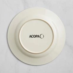 Sample - Acopa Swell 10 1/2" Ivory (American White) Embossed Wide Rim Stoneware Plate -Rak Porcelain shop 2323579