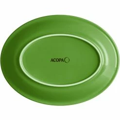 Sample - Acopa Capri 11 1/2" X 8 3/4" Palm Green Oval Stoneware Coupe Platter 7 Sample - Acopa Capri 11 1/2" X 8 3/4" Palm Green Oval Stoneware Coupe Platter -Rak Porcelain shop 2324274