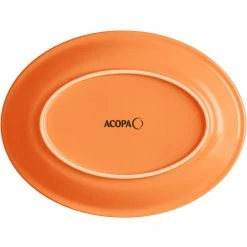 Sample - Acopa Capri 11 1/2" X 8 3/4" Valencia Orange Oval Stoneware Coupe Platter 7 Sample - Acopa Capri 11 1/2" X 8 3/4" Valencia Orange Oval Stoneware Coupe Platter -Rak Porcelain shop 2324279