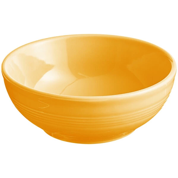 Sample - Acopa Capri 19 Oz. Mango Orange Stoneware Bistro Bowl 2 Sample - Acopa Capri 19 Oz. Mango Orange Stoneware Bistro Bowl - Image 2