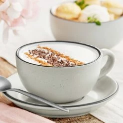 Acopa Embers 12 Oz. Grey Matte Stoneware Cup - 24/Case