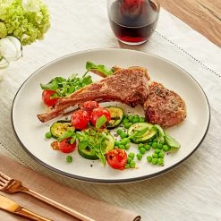 Acopa Embers 10 3/4" Cream White Matte Coupe Stoneware Plate - 12/Case