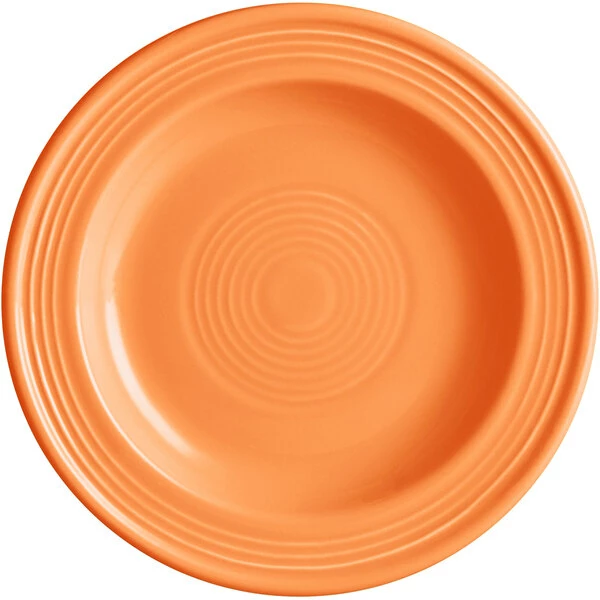 Sample - Acopa Capri 6 1/8" Valencia Orange Stoneware Plate 2 Sample - Acopa Capri 6 1/8" Valencia Orange Stoneware Plate - Image 2