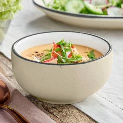 Sample - Acopa Embers 13 Oz. Cream White Matte Stoneware Bowl