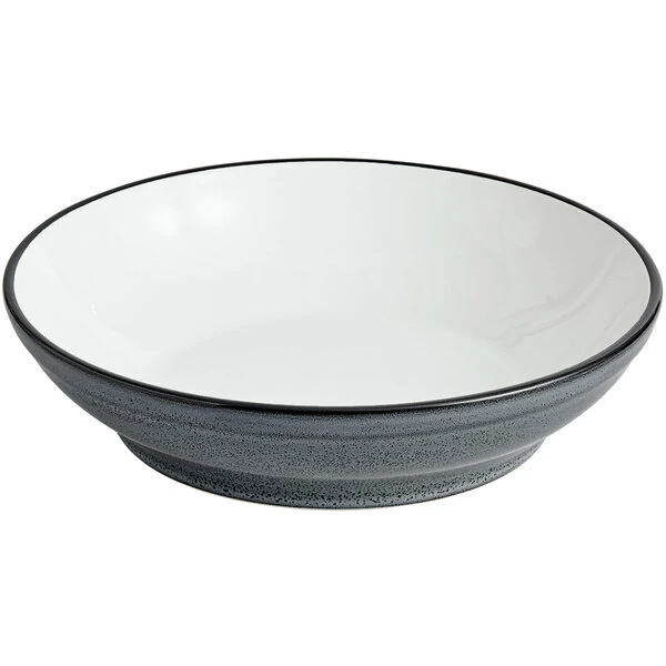 Sample - Acopa Embers 48 Oz. Midnight Blue Matte Stoneware Pasta Bowl 2 Sample - Acopa Embers 48 Oz. Midnight Blue Matte Stoneware Pasta Bowl - Image 2