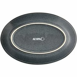Acopa Embers 9 1/2" X 6 1/2" Midnight Blue Matte Coupe Stoneware Platter - 12/Case 8 Acopa Embers 9 1/2" X 6 1/2" Midnight Blue Matte Coupe Stoneware Platter - 12/Case -Rak Porcelain shop 2327538