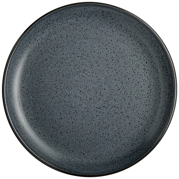 Acopa Embers 9 1/2" Midnight Blue Matte Coupe Stoneware Plate - 12/Case 2 Acopa Embers 9 1/2" Midnight Blue Matte Coupe Stoneware Plate - 12/Case - Image 2