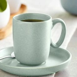 Sample - Acopa Pangea 7 Oz. Harbor Blue Matte Porcelain Cup