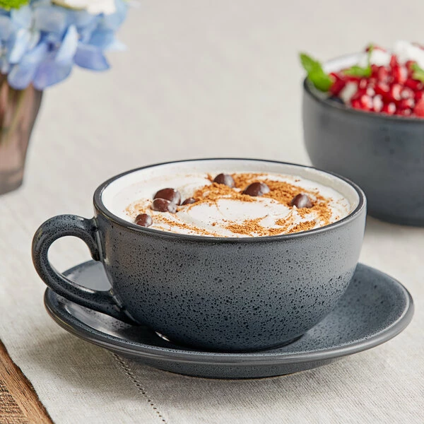 Sample - Acopa Embers 12 Oz. Midnight Blue Matte Stoneware Cup 1 Sample - Acopa Embers 12 Oz. Midnight Blue Matte Stoneware Cup
