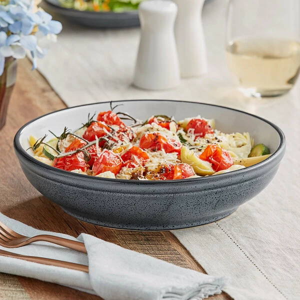 Sample - Acopa Embers 32 Oz. Midnight Blue Matte Stoneware Pasta Bowl 1 Sample - Acopa Embers 32 Oz. Midnight Blue Matte Stoneware Pasta Bowl
