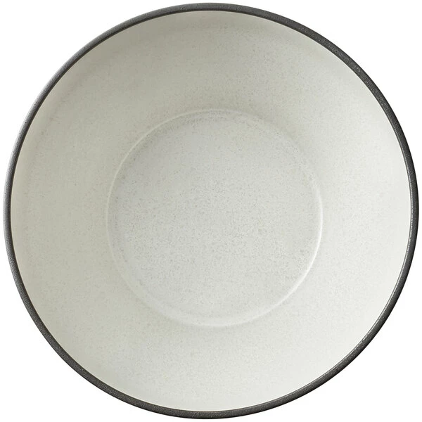 Oneida Moira By 1880 Hospitality MO2752016DW 21 Oz. Dusted White Stoneware Bowl - 36/Case 1 Oneida Moira By 1880 Hospitality MO2752016DW 21 Oz. Dusted White Stoneware Bowl - 36/Case