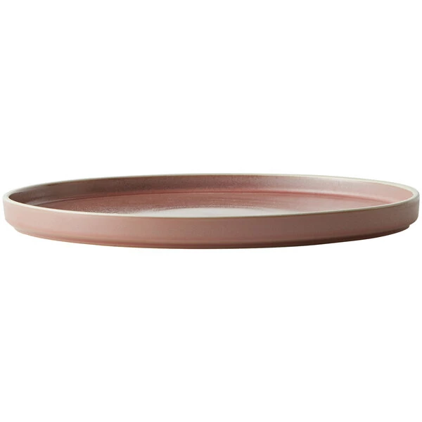 Oneida Moira By 1880 Hospitality MO2701020SP 7 3/4" Smoky Plum Stoneware Plate - 12/Case 2 Oneida Moira By 1880 Hospitality MO2701020SP 7 3/4" Smoky Plum Stoneware Plate - 12/Case - Image 2