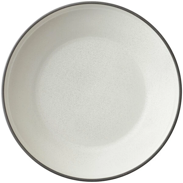 Oneida Moira By 1880 Hospitality MO2702023DW 9" Dusted White Stoneware Deep Plate - 12/Case 1 Oneida Moira By 1880 Hospitality MO2702023DW 9" Dusted White Stoneware Deep Plate - 12/Case