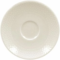 RAK Porcelain Favourite 5 1/8" Ivory Embossed Porcelain Saucer - 12/Case