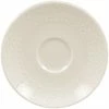 RAK Porcelain Lace 5 1/8" Ivory Embossed Porcelain Saucer - 12/Case