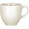 RAK Porcelain Wonder 3.05 Oz. Ivory Embossed Porcelain Cup - 12/Case