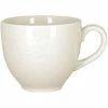 RAK Porcelain Lace 6.75 Oz. Ivory Embossed Porcelain Cup - 12/Case