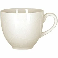 RAK Porcelain Wonder 7.8 Oz. Ivory Embossed Porcelain Cup - 12/Case