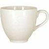 RAK Porcelain Lace 9.45 Oz. Ivory Embossed Porcelain Cup - 12/Case