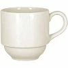 RAK Porcelain Wonder 6.75 Oz. Stackable Ivory Embossed Porcelain Cup - 12/Case