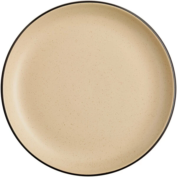 Acopa Embers 9 1/2" Harvest Tan Matte Coupe Stoneware Plate - 12/Case 2 Acopa Embers 9 1/2" Harvest Tan Matte Coupe Stoneware Plate - 12/Case - Image 2