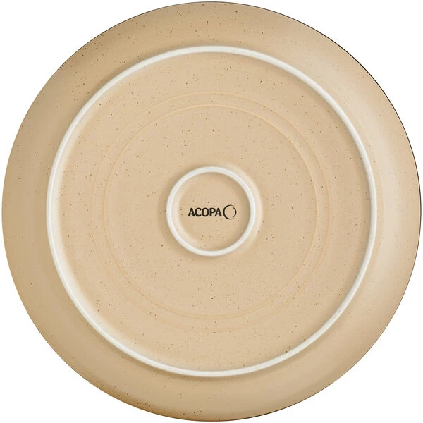 Acopa Embers 9 1/2" Harvest Tan Matte Coupe Stoneware Plate - 12/Case 3 Acopa Embers 9 1/2" Harvest Tan Matte Coupe Stoneware Plate - 12/Case - Image 3