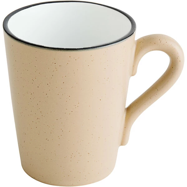 Acopa Embers 12 Oz. Harvest Tan Matte Stoneware Mug - 24/Case 2 Acopa Embers 12 Oz. Harvest Tan Matte Stoneware Mug - 24/Case - Image 2