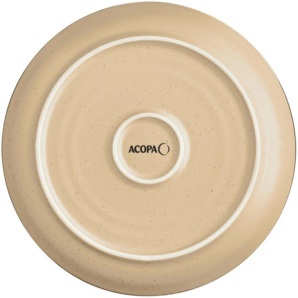 Sample - Acopa Embers 7 1/2" Harvest Tan Matte Coupe Stoneware Plate 3 Sample - Acopa Embers 7 1/2" Harvest Tan Matte Coupe Stoneware Plate - Image 3