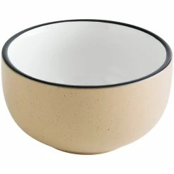 Alternative view of Sample - Acopa Embers 18 Oz. Harvest Tan Matte Stoneware Bowl