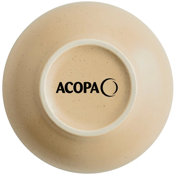 Sample - Acopa Embers 13 Oz. Harvest Tan Matte Stoneware Bowl 3 Sample - Acopa Embers 13 Oz. Harvest Tan Matte Stoneware Bowl - Image 3
