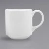 Corona By GET Enterprises Actualite 9 Oz. Bright White Porcelain Stackable Tea Cup / Mug - 24/Case