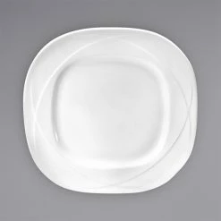 Oneida Vision By 1880 Hospitality F1150000155 11 1/4" White Bone China Square Plate - 12/Case