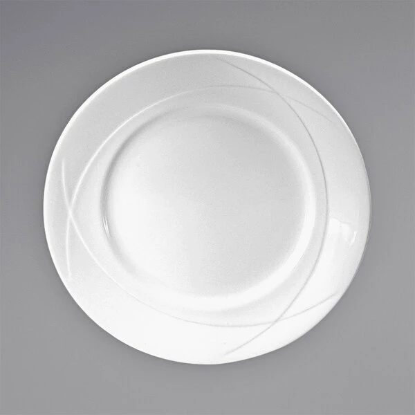 Oneida Vision By 1880 Hospitality F1150000152 10 5/8" White Bone China Plate - 12/Case 1 Oneida Vision By 1880 Hospitality F1150000152 10 5/8" White Bone China Plate - 12/Case