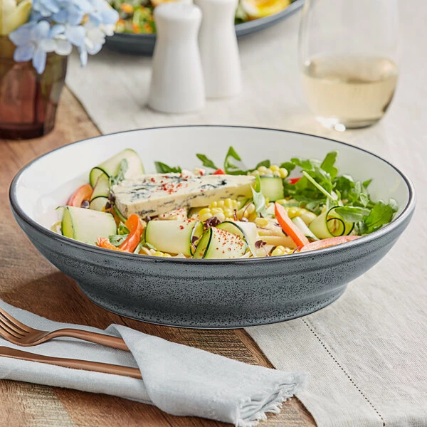 Sample - Acopa Embers 48 Oz. Midnight Blue Matte Stoneware Pasta Bowl 1 Sample - Acopa Embers 48 Oz. Midnight Blue Matte Stoneware Pasta Bowl