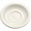 Oneida Buffalo Cream White Ware By 1880 Hospitality F9010000501 5 1/2" Rolled Edge Porcelain Saucer - 36/Case